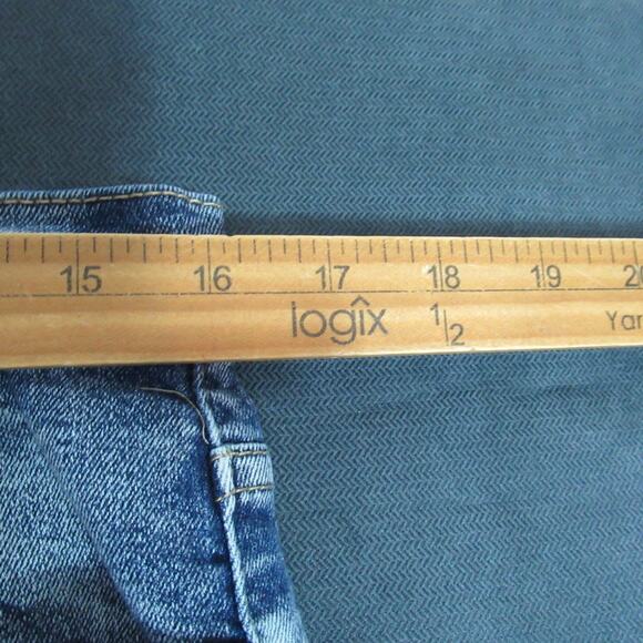 Venus Jeans Womens Size 12 L Blue Bootcut Denim Stretch Dark Wash Mid Rise Moto - Picture 7 of 9